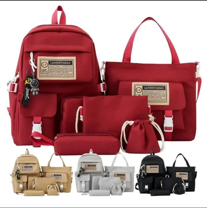 5 IN 1 SCHOOL TRAVEL BAG SET