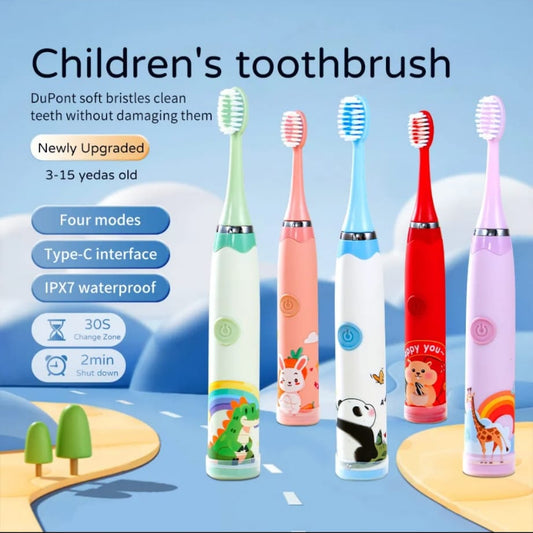(6 TOOTHBRUSH IN 1) KIDS TOOTH BRUSH ---WITH 6 EXTRA REPLACEMENT HEADS