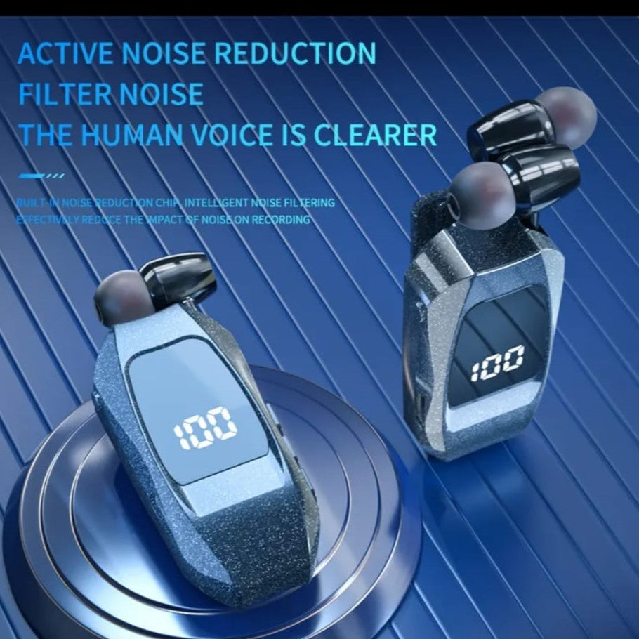 RETRACTABLE  CLIP BLUETOOTH HEADPHONE