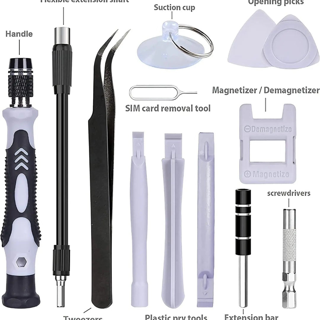 HOUSEHOLD MULTIPURPOSE 115 PIECES, MINI SCREWDRIVER SET.