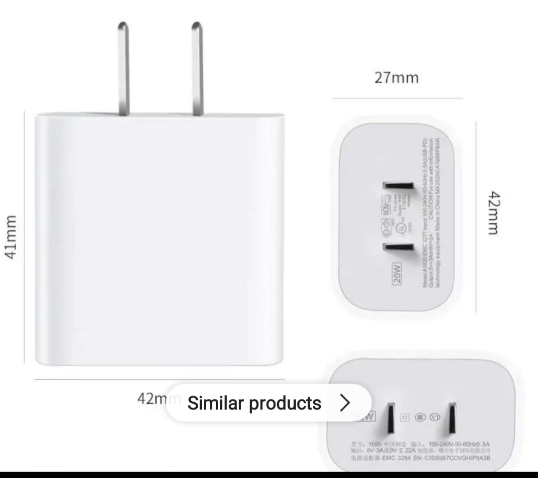 20 WATTS CHARGING ADAPTER