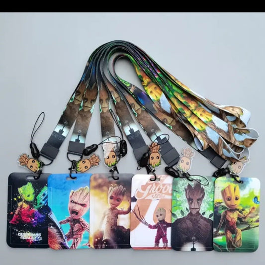 CARTOON CARACTER I.D CARD HOLDER WITH LANYARD AND PENDANT.
