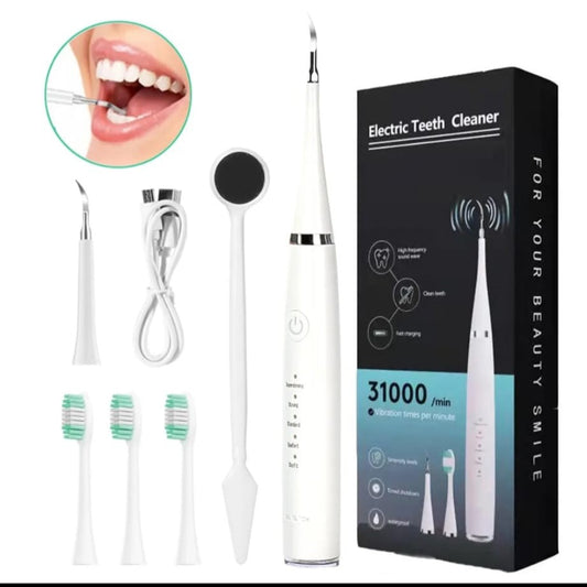 ELECTRIC TOOTHBRUSH TEETH CLEANER SET---- 2 HEADS /SCALLER /MIRROR
