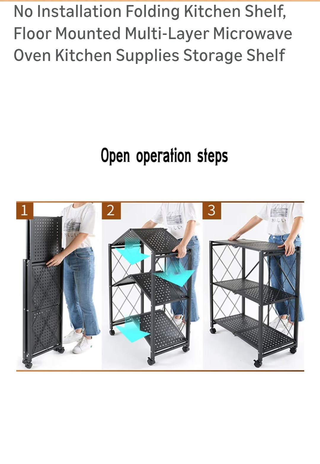 5 TIRE FOLDING SHELVES (white)