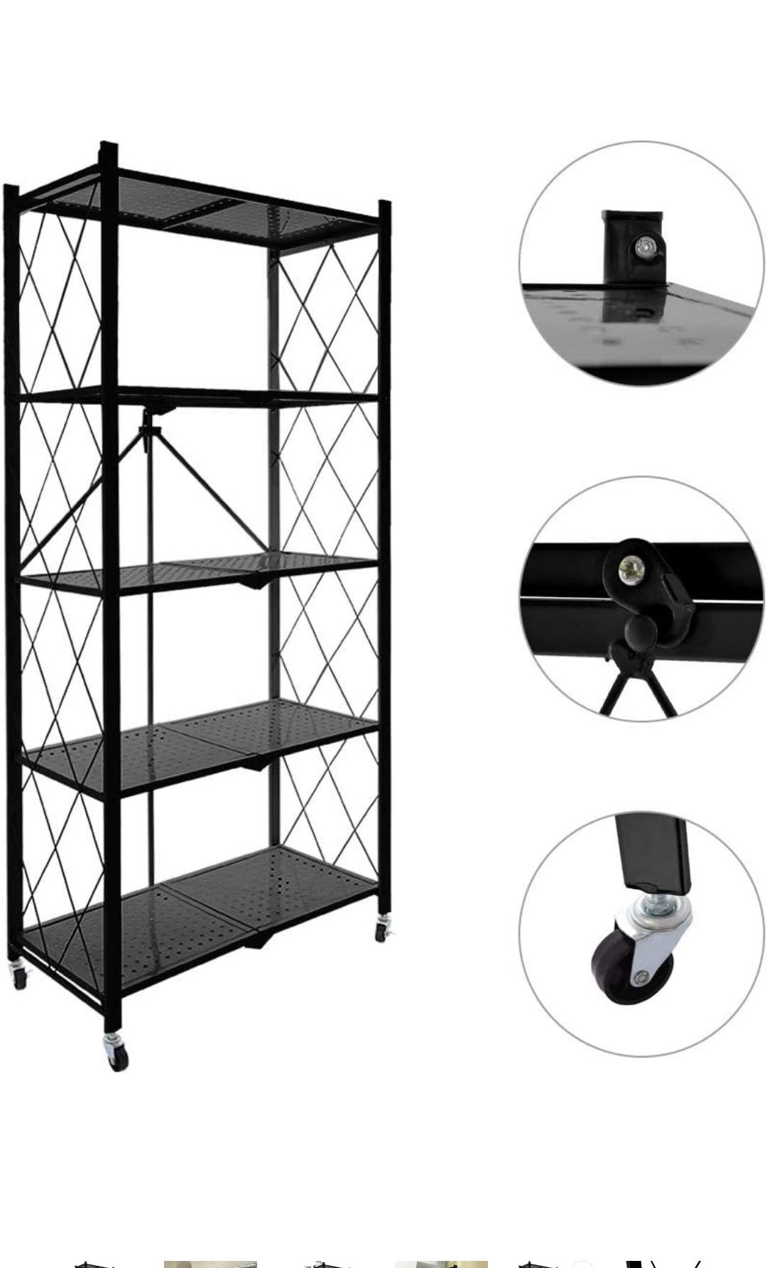 5 TIRE FOLDING SHELVES (white)