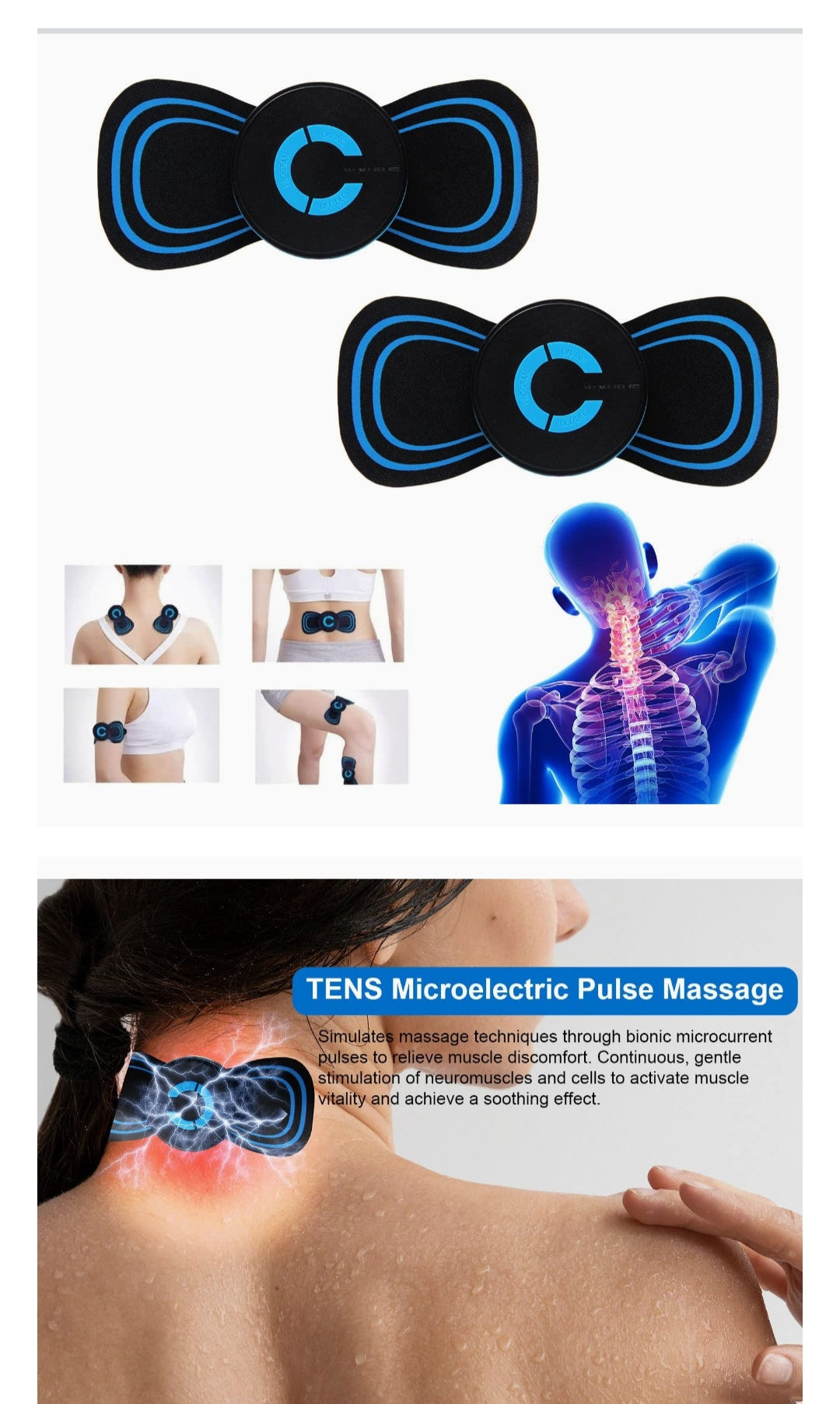 PORTABLE RECHARGABLE BUTTERFLY MASSAGE
