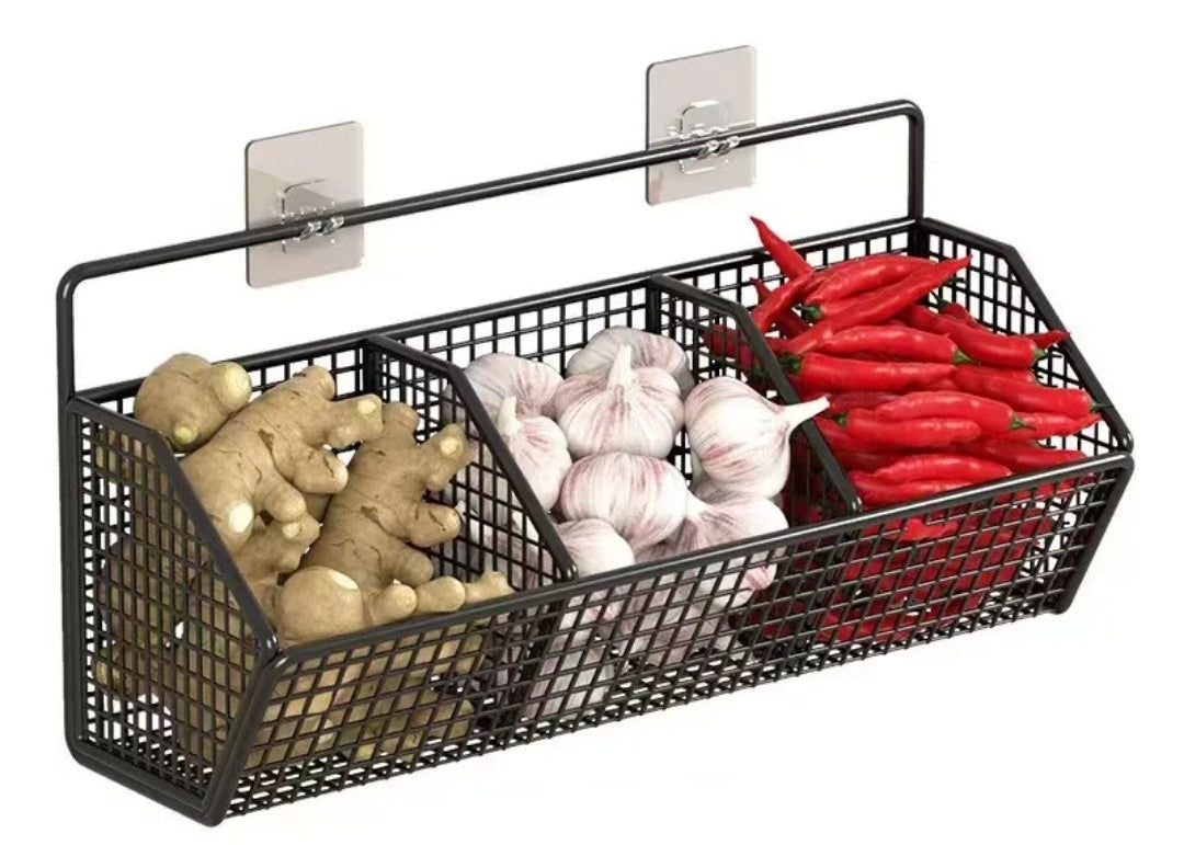 Fruit basket kitchen_multipurpose hanging wire fruit  basket/organizer.