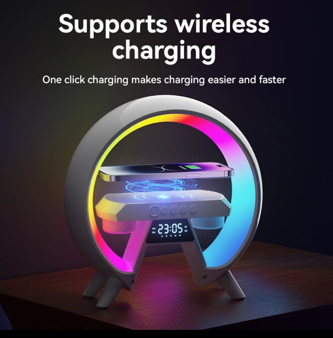 Radio ,night lights, charging  base .