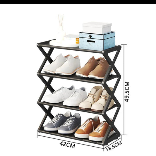 Shoe rack with shoes on a smartphone screen